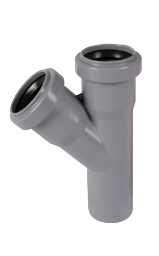 Тройник 40x45° косой, PP HTEA Ostendorf внутренняя канализация
