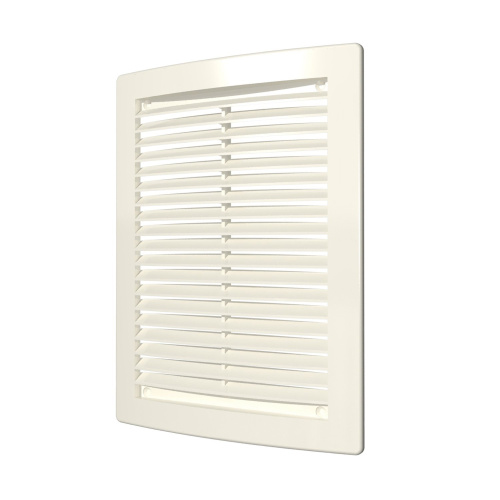 1825РЦ Ivory, Решетка ЭРА вентиляционная пластиковая с сеткой 180х250, Ivory