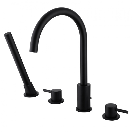 Смеситель для ванны ABBER Wasser Kreis AF8113B на борт ванны, черный матовый