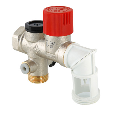 Группа безопасности бойлера Valtec 3/4" с сифоном и переходником 3/4"x1/2" VT.461.N.05