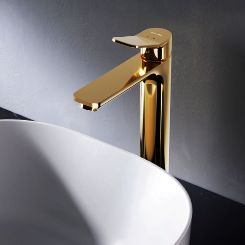 Смеситель для раковины AM.PM X-Joy F85A92099 высокий, золото