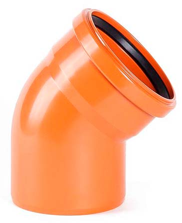 Отвод 200x45° НПВХ Хемкор наружная канализация