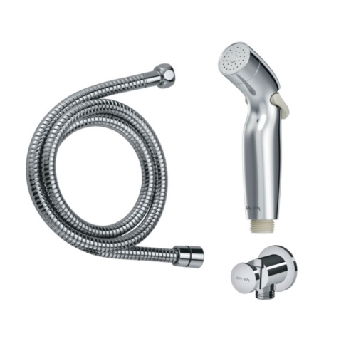 Гигиенический душ Am.Pm F0202032 хром: лейка 32 мм, подсоединение 1/2" с держателем, шланг 1200 мм