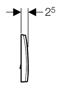 Cмывная клавиша Geberit Delta11 хром глянцевый, смыв/стоп 115.120.21.1