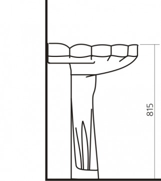 Раковина Sanita Ромашка 600x220 белый