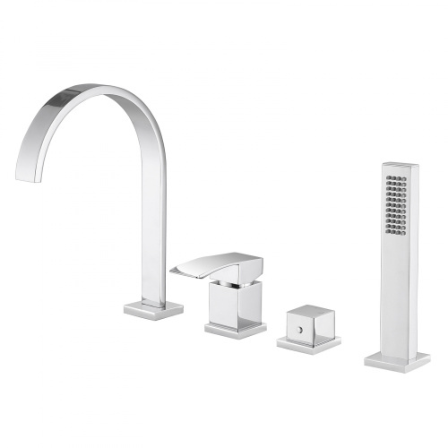 Смеситель для ванны ABBER Wasserfall AF8613 на борт ванны, хром