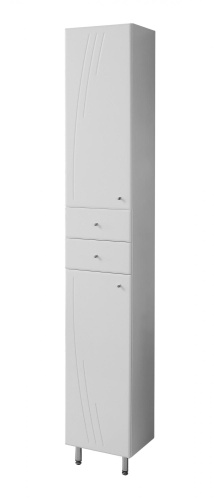 Пенал для ванной Акватон Минима-М левый, белый с бельевой корзикой 1A132303MN01L