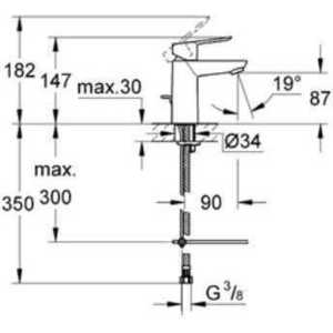 Смеситель для раковины Grohe  BauEdge 23329000 хром