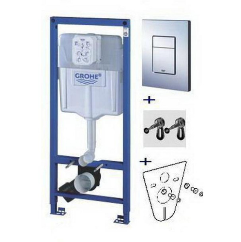 Инсталляция для унитаза 4 в 1 Grohe Rapid SL, бачок GD2, клавиша Skate Cosmopolitan, звукоизоляция 38775001