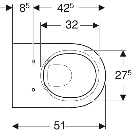 Подвесной унитаз Geberit Acanto, закрытая форма, Rimfree 500.600.01.2