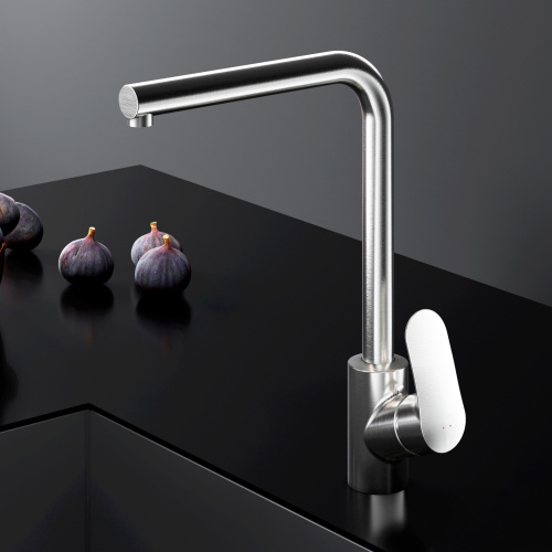 Смеситель для кухни AM.PM Like L-образный излив, сатин