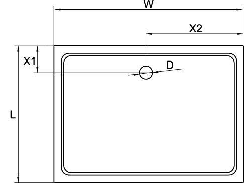 Каркас поддона SMC 90x80 Cezares TRAY-M-AH-90/80-ML