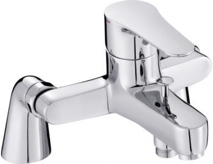 Смеситель для ванны Jacob Delafon July E16043-4-C, хром, на деку, картридж с регулируемым ограничителем температуры