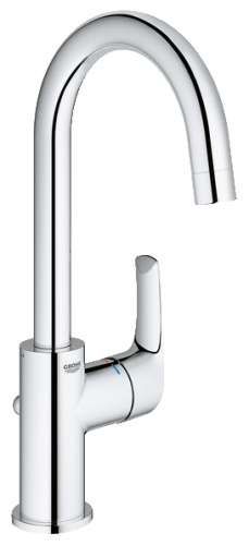 Смеситель для раковины Grohe Eurosmart 23537002 хром, донный клапан, поворотный излив