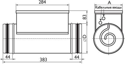 Канальный нагреватель PBEC 250/12