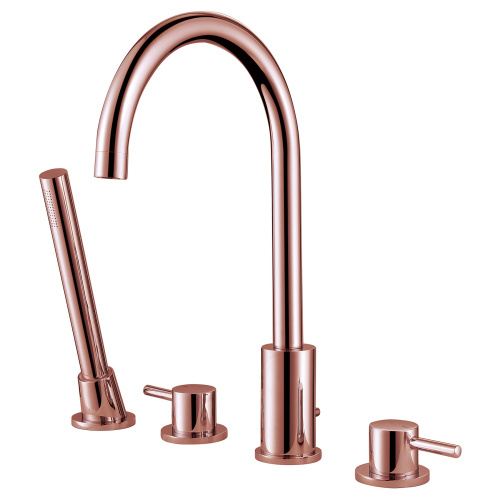 Смеситель для ванны ABBER Wasser Kreis AF8113RG на борт ванны, розовое золото