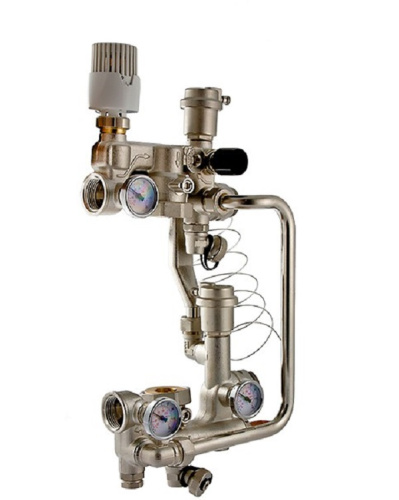 Насосно-смесительный узел VT.COMBI.0.180 с термоголовкой, без насоса, монтажная длина насоса 180 мм