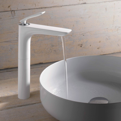 Смеситель для раковины Kludi Balance 522969175 белый/хром, высокий 272 мм