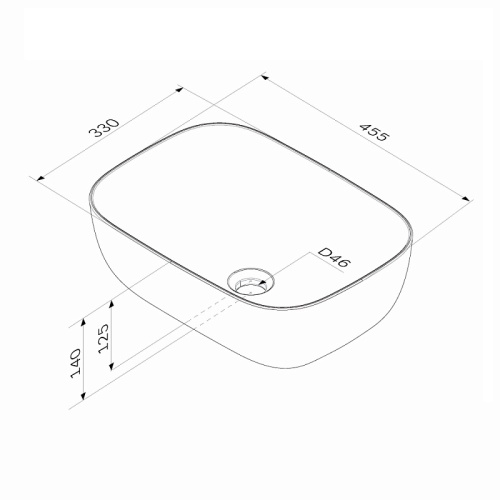 Раковина накладная 45 Am.Pm Func M8FWCC10450WG белый, санфарфор