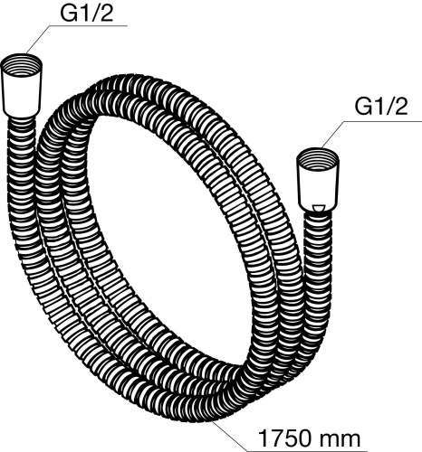 Душевой шланг 1750 мм Am.Pm F0400264 хром, пластик
