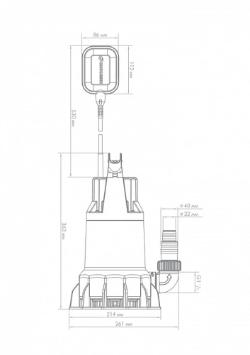 Дренажный насос Джилекс ДРЕНАЖНИК 350/17 5150