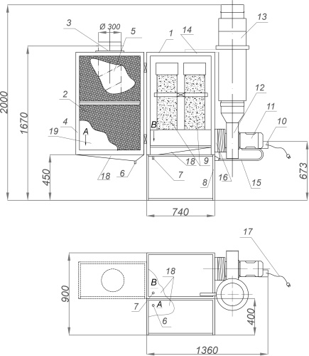 Фильтр механический масляного тумана ФМТ-2000