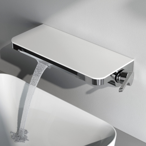 Смеситель для раковины Am.Pm Func F8F72700 встраиваемый с полкой и каскадным изливом, хром