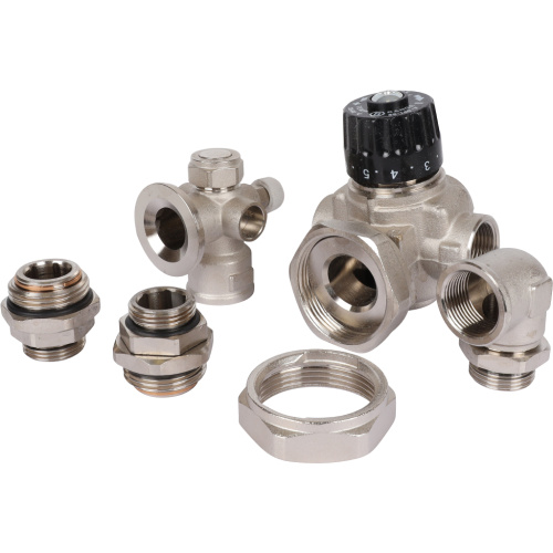 Насосно-смесительный узел Stout с 4-ходовым термостатическим клапаном, без насоса