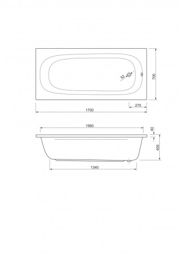 Передняя панель для акриловой ванны Riho 1500 EMP-150-SCR