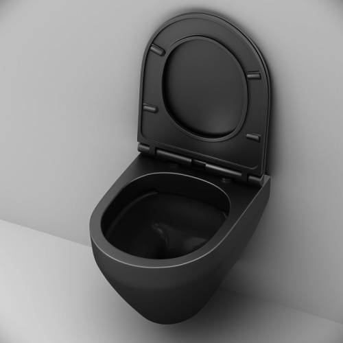 Подвесной унитаз Am.Pm Spirit V2.0 C701700MBSC черный матовый, FlashClean безободковый с сиденьем микролифт