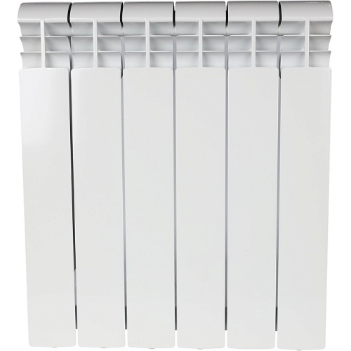 Алюминиевый радиатор STOUT VEGA 500 - 6 секции, боковое, белый RAL 9016