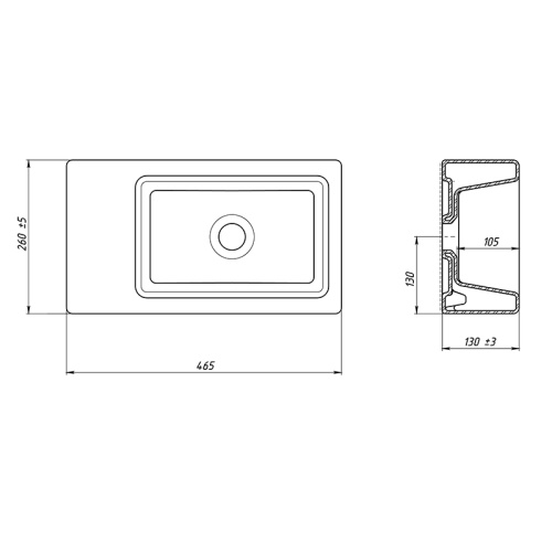 Раковина Акватон ЭРИС 46 мебельная 1WH301972
