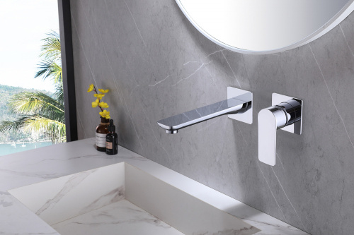 Смеситель для раковины ABBER Weiss Insel AF8082 скрытого монтажа, хром