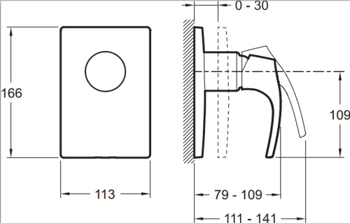Смеситель для скрытого монтажа Jacob Delafon Symbol E98712-CP Хром, на 1 выход, неполный комплект