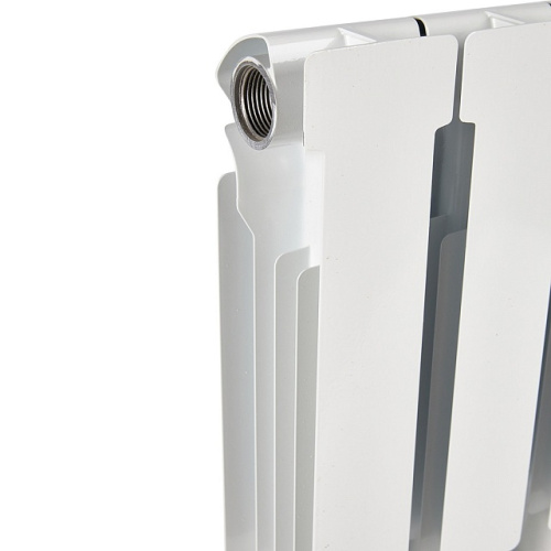 Алюминиевый радиатор STOUT ALPHA 500 - 10 секций, боковое, белый RAL 9016