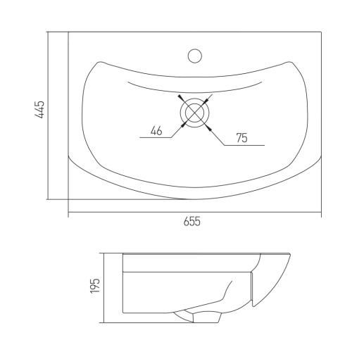 Раковина Акватон BALTIKA-65 мебельная 1WH207775
