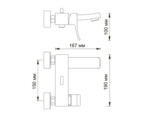 Смеситель WasserKraft Aller 1061 для ванны