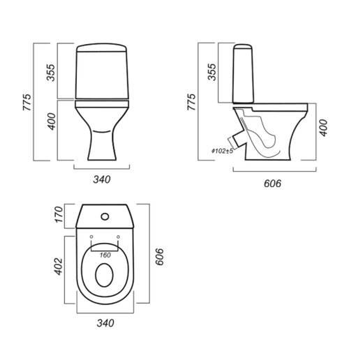 Унитаз-компакт Sanita АТТИКА Стандарт
