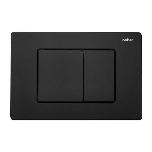 Комплект ABBER: подвесной унитаз Bequem AC1100T белый, инсталляция AC0105, клавиша AC0120MB черный матовый