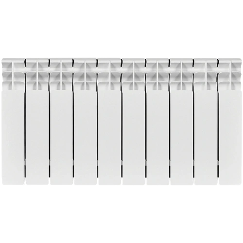 Биметаллический радиатор STOUT TITAN 350 - 10 секций, боковое, белый RAL 9016