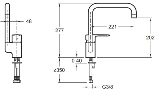 Смеситель для кухни Jacob Delafon July E5243-CP хром