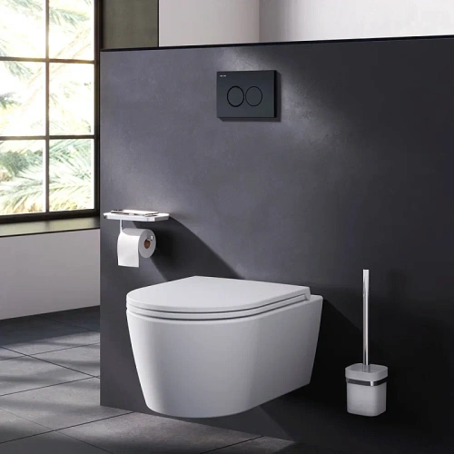 Кнопка для инсталляции механическая Am.Pm ProC L I070138 пластик, черный матовый