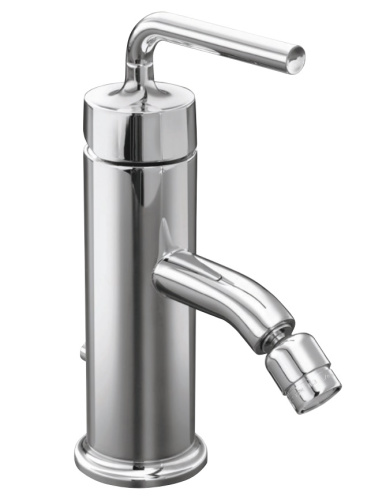 Смеситель для биде Jacob Delafon Purist E14434-4A-CP Хром, однорычажный, донный клапан