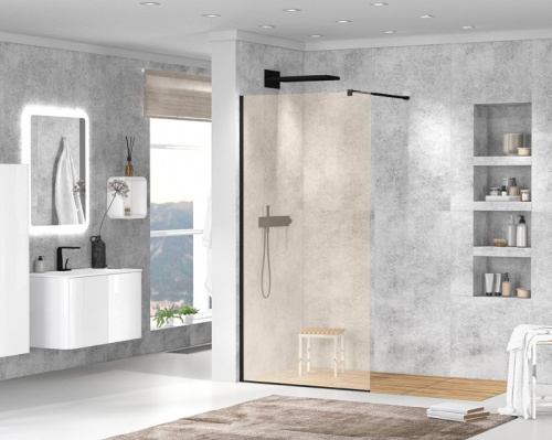 Душевая перегородка Cezares LIBERTA-L-1-110-GR-NERO