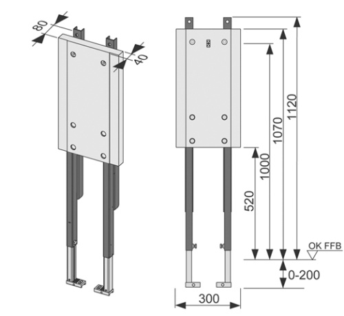 Модуль для монтажа ручек и поддерживающих систем TECEprofil 9360000