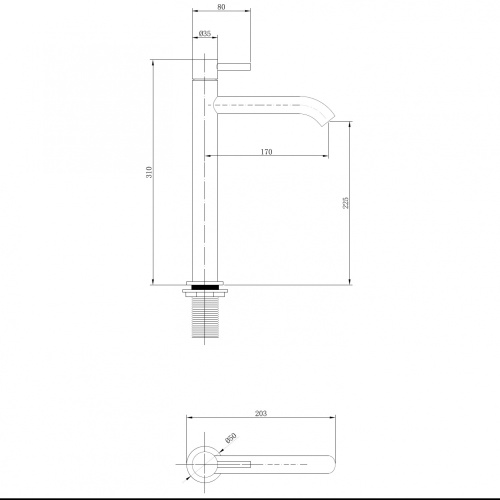 Смеситель для раковины ABBER Wasser Kreis AF8111RG розовое золото