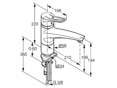 Смеситель для кухни Kludi MX 399040562 хром
