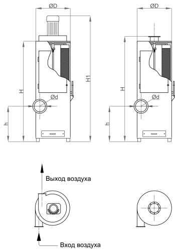 Рукавный пылеулавливающий агрегат РПА-600 без вентилятора