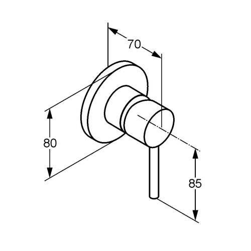 Смеситель для скрытого монтажа Kludi Bozz 389250576 Хром, высота 125мм, неполный комплект