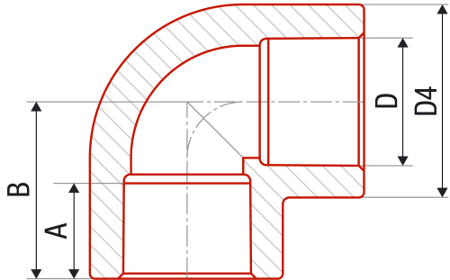 Угольник 90° FV-plast 50х50 полипропилен AA202050000
